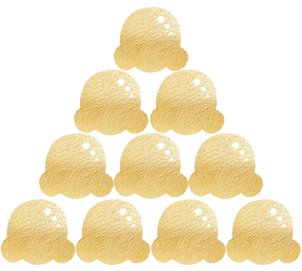 Gold Ice Cream Scoops